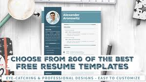 200 free resume templates eye