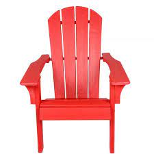 Red Patio Plastic Adirondack Chair