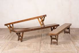 Vintage Wooden Folding Benches