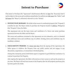 intent to purchase letter in