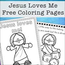 Free printable pictures of jesus christ tags : Jesus Loves Me Coloring Pages Free Printables Set For Kids