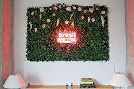 Faux Boxwood Accent Wall