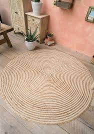 round natural braided rug jute