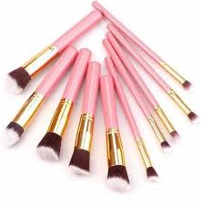 synthetic hair makeup brushes set of