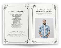 printable funeral program template for
