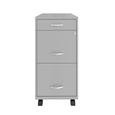 3 drawer mobile metal file cabinet