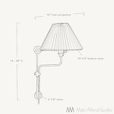 Cottage Sconce Pleated Shade Wall