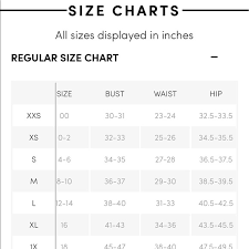 Athleta Size Chart Gallery Of Chart 2019