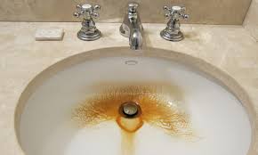 yellow stains out of bathroom sink