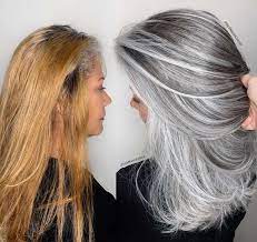 Long, straight, black hair just doesn't cut it anymore. Salt And Pepper Hair Color Make Your Gray Hair Look Super Trendy