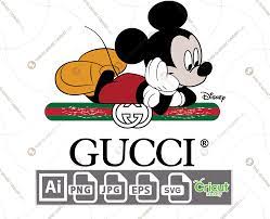 Gucci & Disney Inspired printable graphic art Mickey Mouse with Crayon  Style Gucci Bar 2 – vector art design hi quality – JPG, SVG, PNG, Ai - This  is What I Want