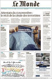 Journal Le Monde (France). Les Unes des journaux de France. Édition du  vendredi, 1 de janvier de 2016. Kiosko.net