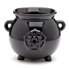 Black Witches Cauldron Shaped Ceramic