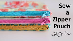 how to sew a zipper pouch tutorial