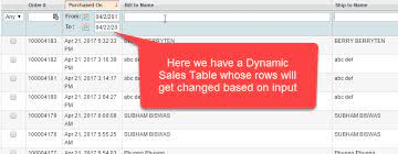 handling dynamic web tables using