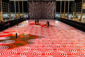 kaleidoscopic carpet interactive art