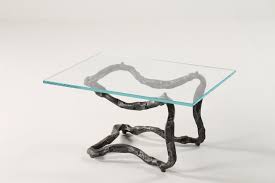 Forged Wrought Iron Coffee Table With