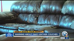 warning about fake leather couches