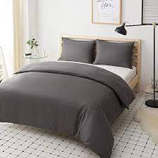 Plain Grey Bed Sheets With 2 Pillow Covers