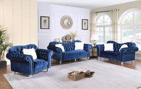 navy blue velvet chair w wooden legs