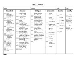 Abc Checklist Worksheets Teaching Resources Teachers Pay