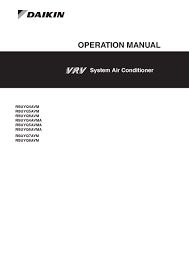 daikin vrv series operation manual pdf