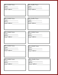 How To Get A Free Raffle Ticket Template For Word Printable