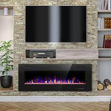 Electric Fireplace Recessed And Wall