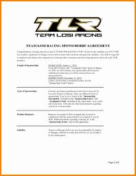 Motocross sponsorship letter template best racing sponsorship resume. Race Car Sponsorship Contract Template Novocom Top