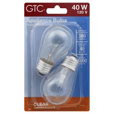Gtc 40 Watt Clear Appliance Light Bulbs Shop Light Bulbs At H E B