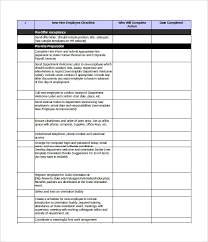 New Hire Checklist Templates 16 Free Word Excel Pdf Documents