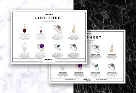 design line sheet sell sheet or