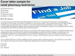 Pharmacy Technician Resume Cover Letter Examples