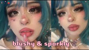 pink sparkly grant dolly makeup