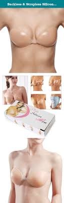 Backless Strapless Silicone Adhesive Bra Nude DDD cup.