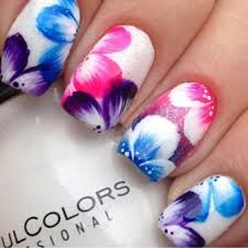 9 Simple Flower Nail Art Designs For Beginners Styles At Life