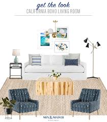 get the look california boho living room