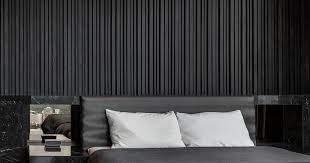 black stained vertical wood slats