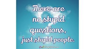 Stupid and its related word forms are considered very rude and insulting in some situations. There Are No Stupid Questions Just Stupid People