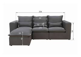 fio fabric modular sofa dark grey