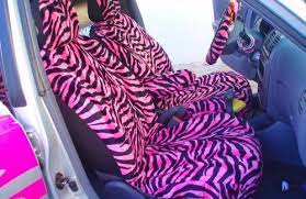 Zebra Seat Covers 3 Girly Car Pink