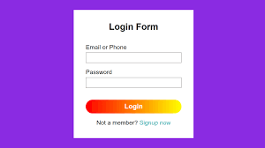 responsive login form using html and css