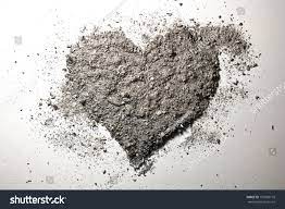 Grey Love Heart Made Ash Stock Photo (Edit Now) 157030175