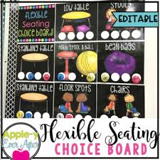 Editable Flexible Seating Choice Board Chart By Apple Y Ever