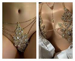 Underwear Body Chain Bikini Jewelry Erotic Lingerie Crystal Harness Bra and  Thon | eBay