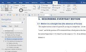 table of contents in microsoft word