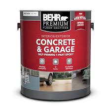 Epoxy garage floor covering has become one of the most popular surfaces to install in a garage in recent years. Interior Exterior Concrete Garage Self Priming 1 Part Epoxy Coating Behr Premium Behr Canada