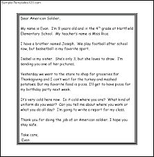 Letter To Soldier Thank You Letters Soldiers Printable Format Sample