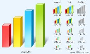 3d Bar Chart With Shadow Icon Image Large Icons For Vista