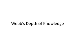Depths Of Knowledge And Reading Ppt Download